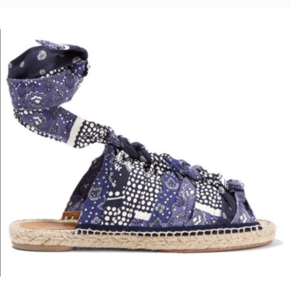 💎 Chloe Espadrille 💎 Bandana ankle wrap sandal